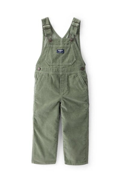 Carter's Carters Erkek Çocuk Basic Kadife Salopet 2-5 Yaş YEŞİL