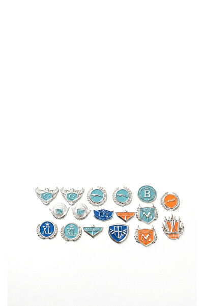 lina oto aksesuar 17Pcs New Metal Badge with Tape
