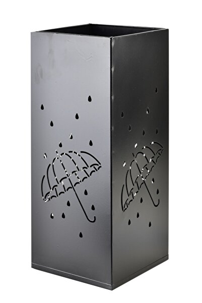 MONDEX Suport umbrele metalic CEDRIC BLACK 20x20x48.5 cm Negru 1 buc.