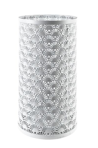 MONDEX Suport umbrelă metalic CEDRIC ALB 23x23x45.5 cm Alb 1 buc.
