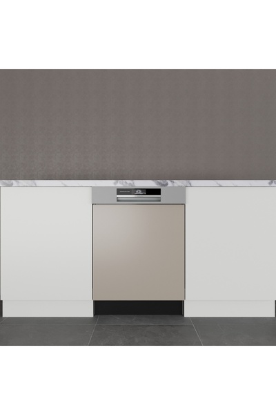 HOMECONOM Yarı Ankastre Bulaşık Makinesi Kapağı 60 cm Mat Vizon MDF Lam