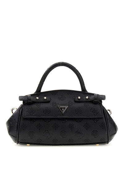 Guess Diana Small Top Handle Covered Women's Black Handbag Hwpd9727760-Blo