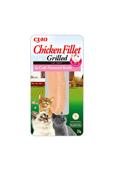 Inaba Ciao Churu Печено пиле за котки в бульон с вкус на рак 25 г