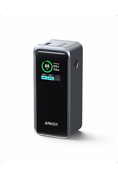 Anker Power Bank Prime 20000mAh 200W, 2x USB-C, USB-A, Display inteligent, Negru