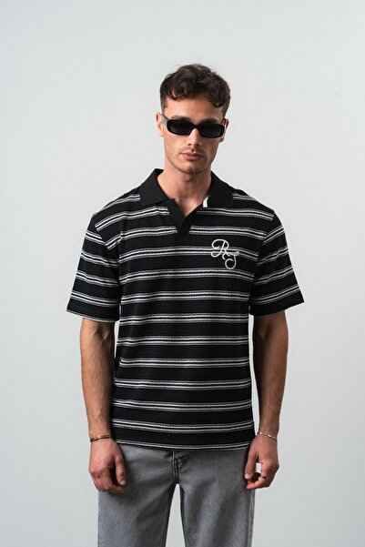 Respire Tricou polo Krep Regular Fit Negru