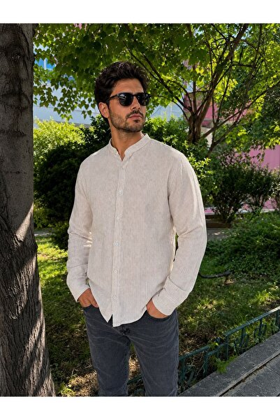 COLORDS قميص رجالي من الموسلين بخطوط رفيعة