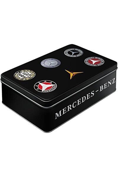 Generic Nostalgic-Art Classic Flat Tin Storage Box, 84 oz, Mercedes-Benz Evol...