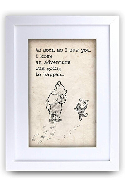 HWC Trading FR Winnie the Pooh Adventure A3 Framed Printed Quote Nursery Prin...