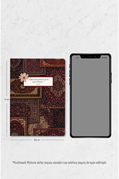 MuslimWalk Hesta – Kilim Kolaj Desenli – 3’lü Mininote Defter