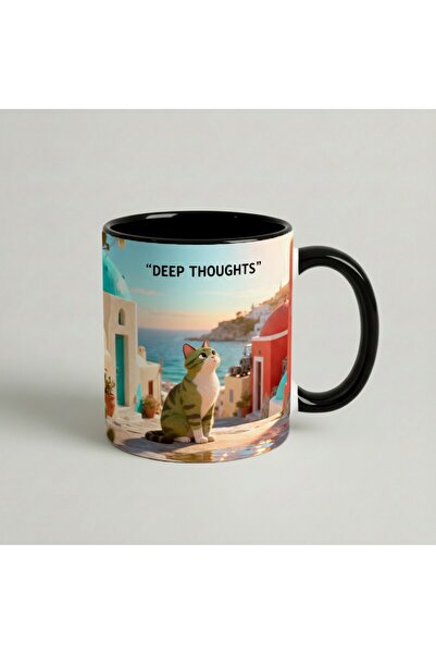 Petgifts Cana Cadou Personalizat Amuzanta Cu Mesaj Deep Thoughts - Ceramica 3...