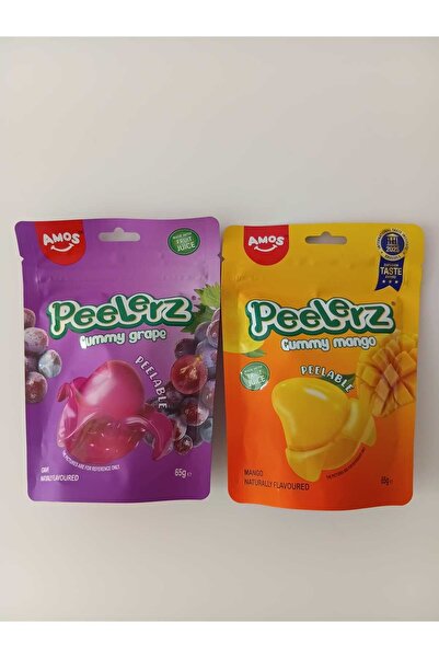 Amos pachet 2 pungi jeleuri, grape&mango 2x65g
