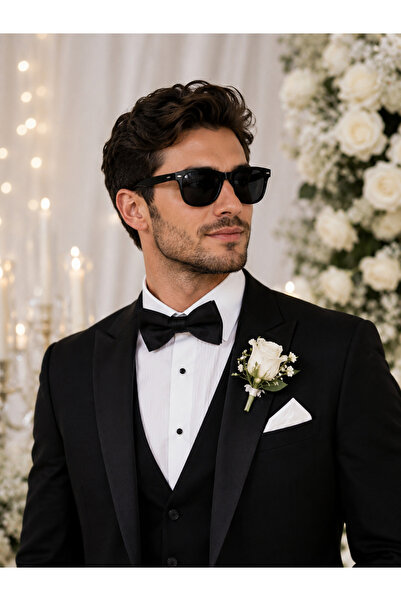 PARTİPORT Black Party Glasses Unisex Sunglasses Groom Bachelor Wedding Party ...