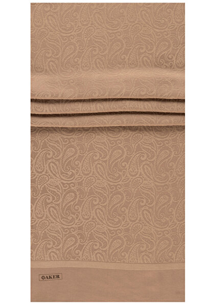 Aker Mink 75X200 Ethnic Patterned Jacquard Shawl