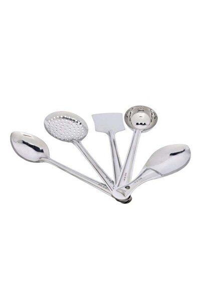 DELCASA 5-Piece Kitchen Tools Set Silver 18cm