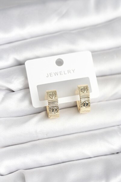 OGHAMAY Brass Gold Color Hoop Women's Earrings