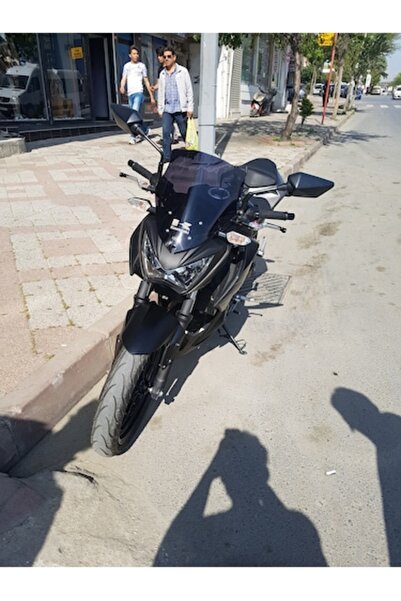 ZEUS MOTOR 2015-2016 Kawasaki Z 300 Uyumlu Double Ön Cam Koyu Füme