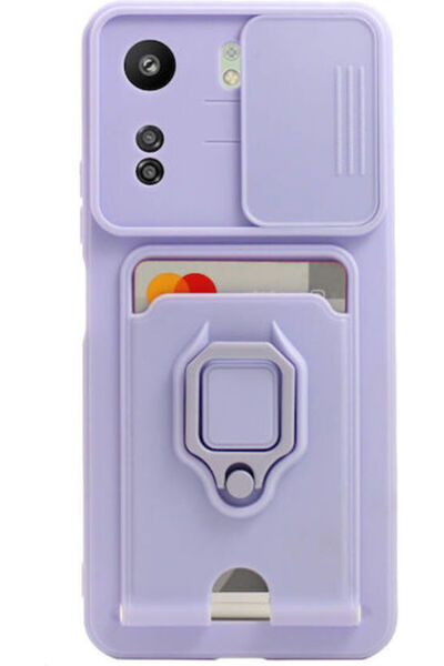 OEM Πίσω Κάλυμμα Μεταλλικό με Λουράκι Μωβ (Xiaomi Redmi 13C, Poco C65)