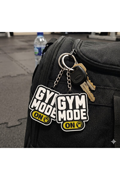 3D Layshop Set of 2 Gym Mode on Motivational Keychains - Fitness Athlete Kank...
