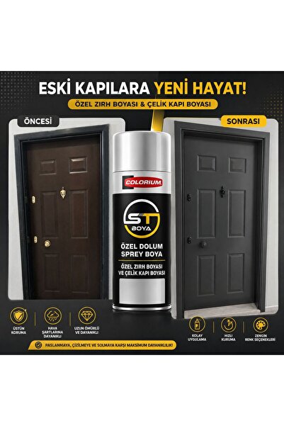 Sarf TEKNİK BOYA ÖZEL DOLUM SPREY ZIRH BOYASI & ÇELİK KAPI BOYASI