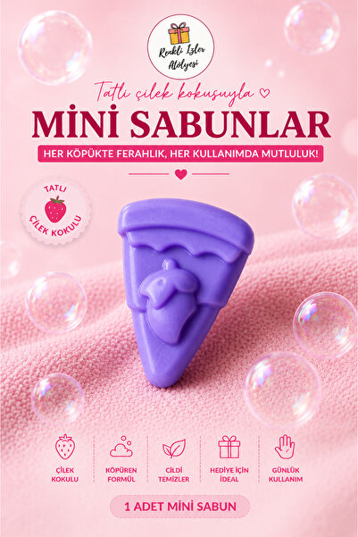 renkli izler atölyesi Strawberry Scented Mini Sweet Design Hand Soap Dream Sl...