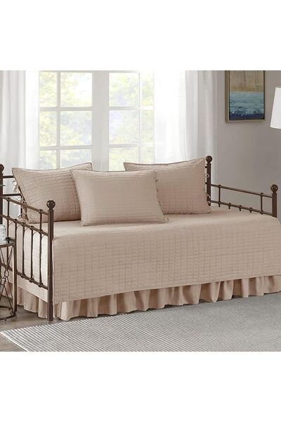Comfort Spaces غطاء سرير نهاري - لحاف فاخر مبطن قابل للعكس لجميع المواسم مع ت...