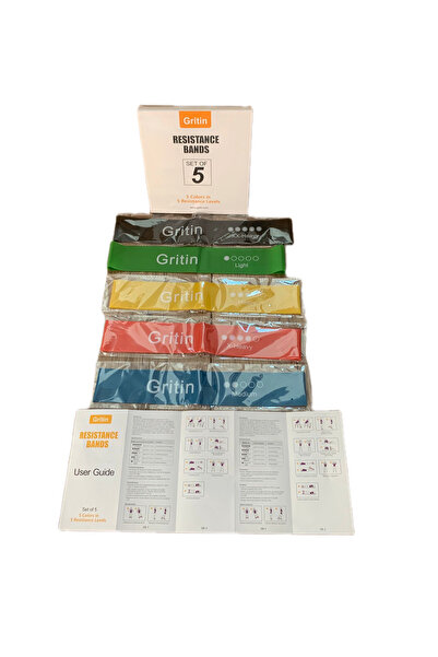 Gritin set 5 benzi elastice fitness
