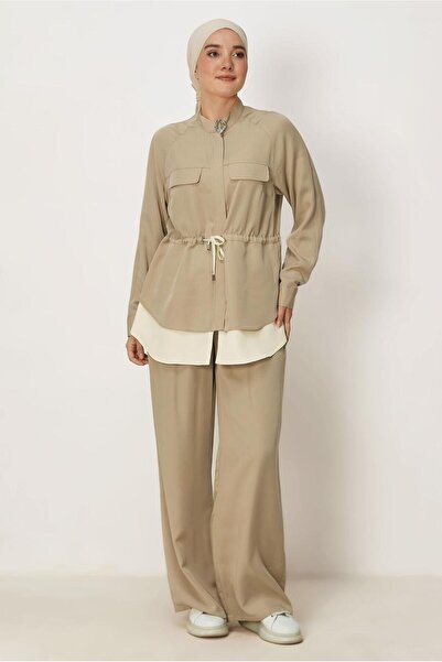 Alvina Beli Lace-Up Lyocell Suit 46580