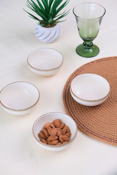 Kütahya Porselen Moderna Cinnamon Mini Bowl 8cm Set of 4