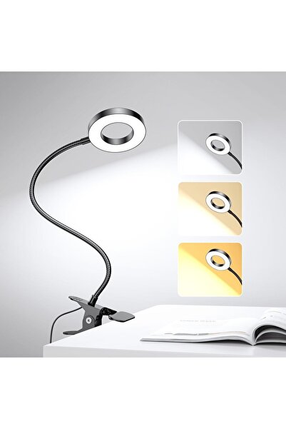 Arabest LED Desk Lamp,Clip On Light,3 Color Modes,10 Brightness,Dimmable Eye ...