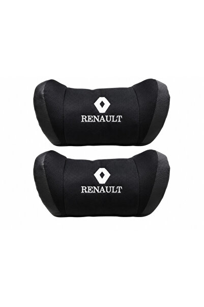 Noname Renault Logolu Oto Boyun Yastığı 2’li Set Araç Koltuk Başlığı Boyunluk