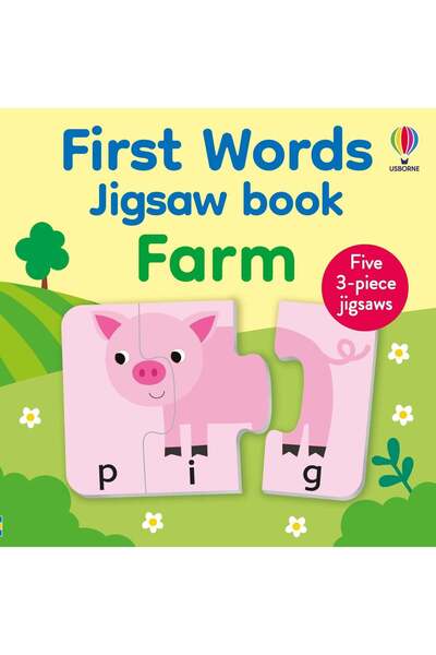 Usborne 3-piece puzzle First Words puzzle book: Farm