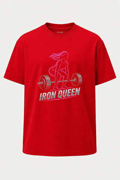 nirvoda Oversized Iron Queen Iron Queen Women's Fitness Gym Printed Broad Cut...