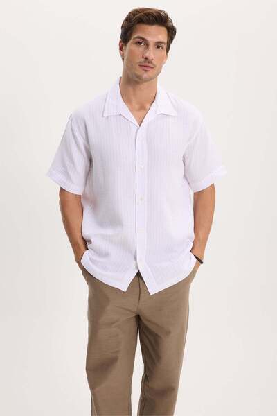 Tudors Men's Relax Fit Comfortable Cut 100% Cotton Muslin Fabric Short Sleeve...