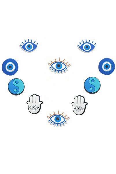 Arabest 10-Piece Evil Eye Shoe Charms,Anime Pins,Designer Clog Sandals,Bracel...