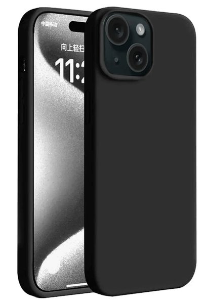 New Face Shopilke iPhone 15 Case First Silicone (142044) - Black