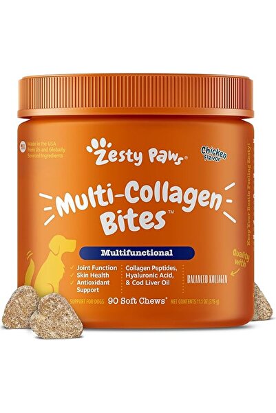Zesty Paws أقراص الكولاجين المتعددة بنكهة الدجاج 90 قطعة