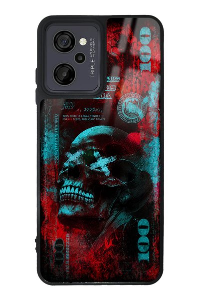Spoyi Casper M40 Red Neon Skull Chaos Design Glossy Phone Case