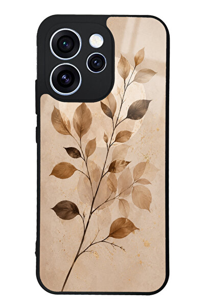 Spoyi Oppo Reno 15 Pro Autumn Minimal Leaf Tasarımlı Glossy Telefon Kılıfı