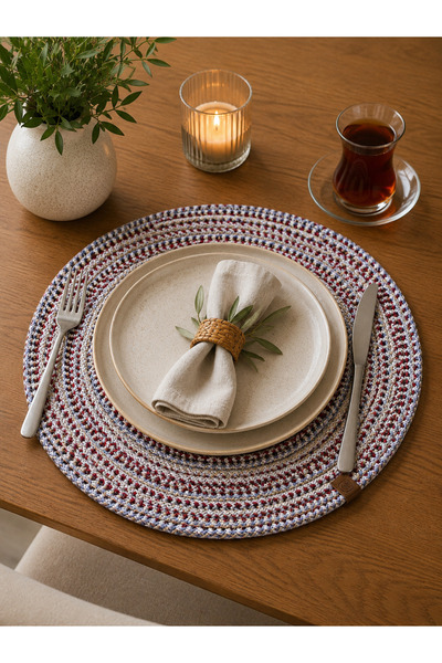 AYBÜK PABUÇ American Service Soup Plate Set of 6 (Red)