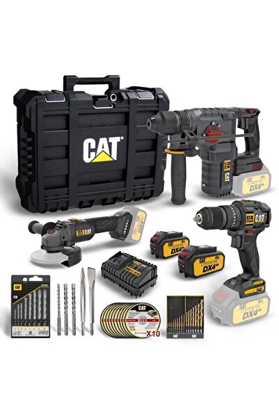 Cat DXK302 DX1010 + DX2150 + DX3131 3 Parça Akülü Kombo Set + 39 Parça Aksesu...