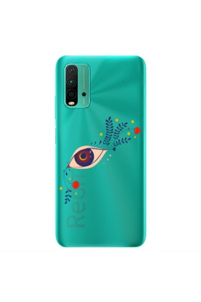 Other Xiaomi Redmi 9T Flower eye Transparent Silicone TPU Θήκη