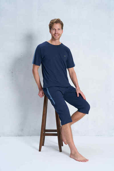 Over Sleep by Poleren Men's Pajama Set Capri & Bermuda Short Sleeve