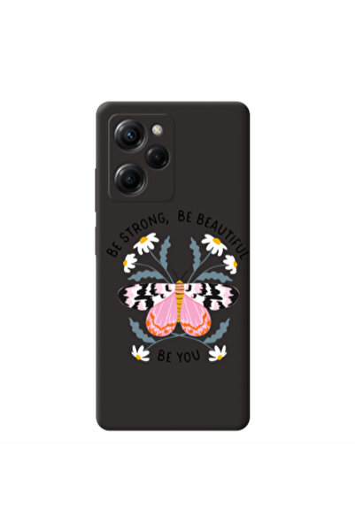 Other Xiaomi Poco X5 Pro Be Strong Black Colored Silicone TPU Θήκη