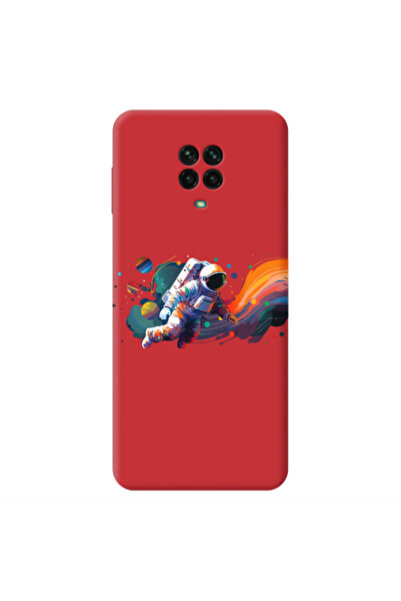 Other Xiaomi Redmi Note 9 Pro Rainbow Space Red Colored Silicone TPU Θήκη