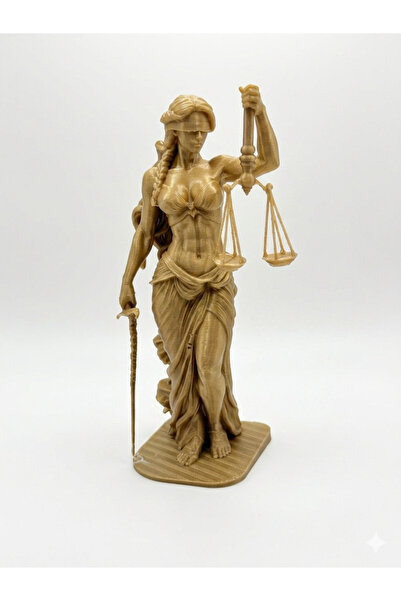 3Dikili design 3D Baskı Adalet Tanrıçası Heykeli Themis Heykelciği Hukukçu He...