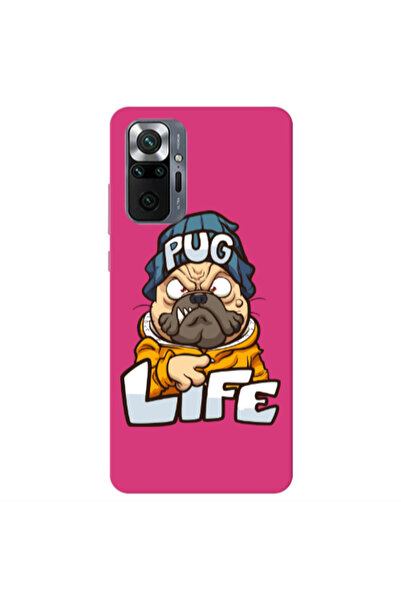 Other Xiaomi Redmi Note 10 Pro 4G Pug Life 2 Fuchsia Colored Silicone TPU Θήκη