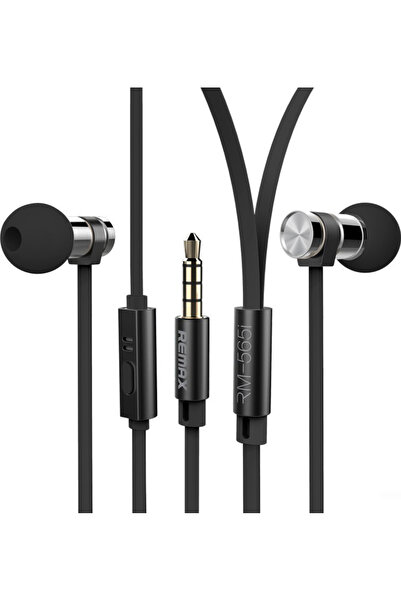 Remax RM-565i Ενδοωτικά ακουστικά handsfree με βύσμα 3.5mm - Μαύρο