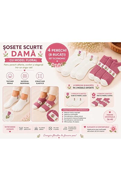 cosas sosete scurte dama 4 perechi