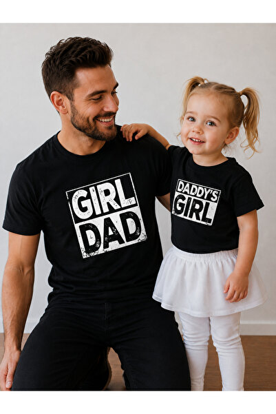 VODEXA Tricou supradimensionat Tată-Copil cu imprimeu FETE (Vândut individual)