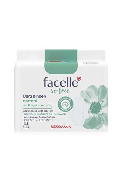 Facelle Natural Ultra Ped Kanatlı Normal 14'lü 14'lü